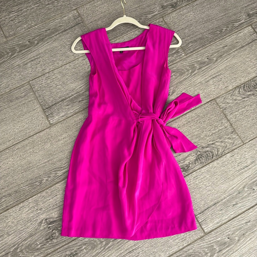 Cynthia Steffe Fuschia Pink Silk wrap dress size 4 from Neiman Marcus